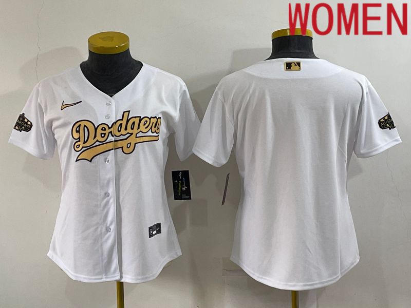 Women Los Angeles Dodgers Blank White 2022 All Star Game Nike MLB Jersey->women mlb jersey->Women Jersey